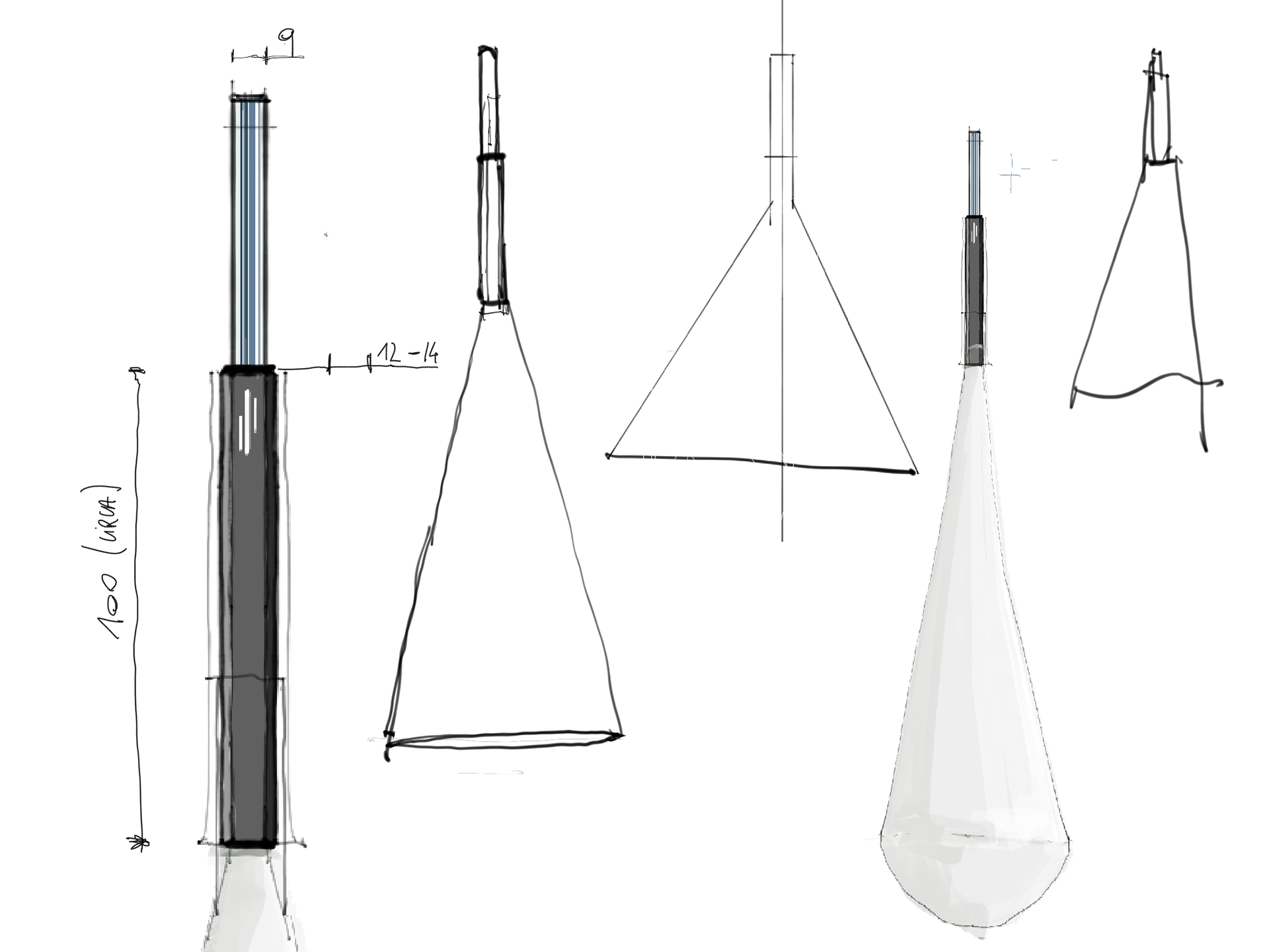 Schizzi e idee progettuali – prime idee di prodotto Skietta 5