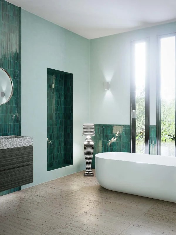 Casa e ufficio – bagno verde 1